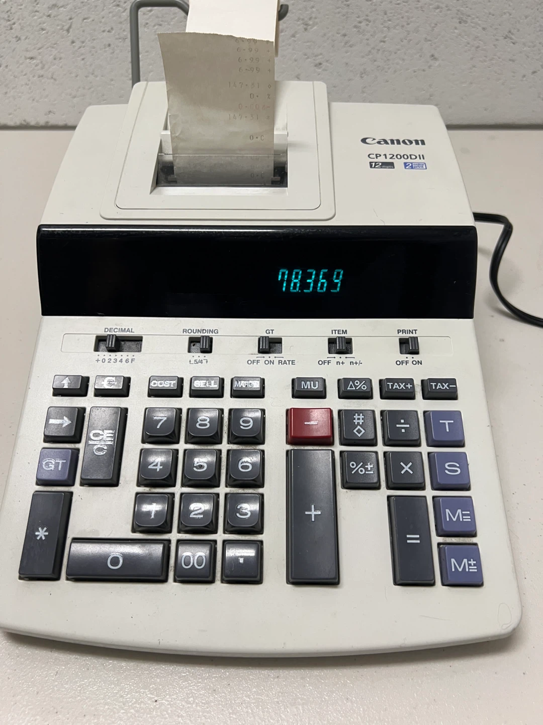 Canon CP1200DII Printing Calculator - photo 3