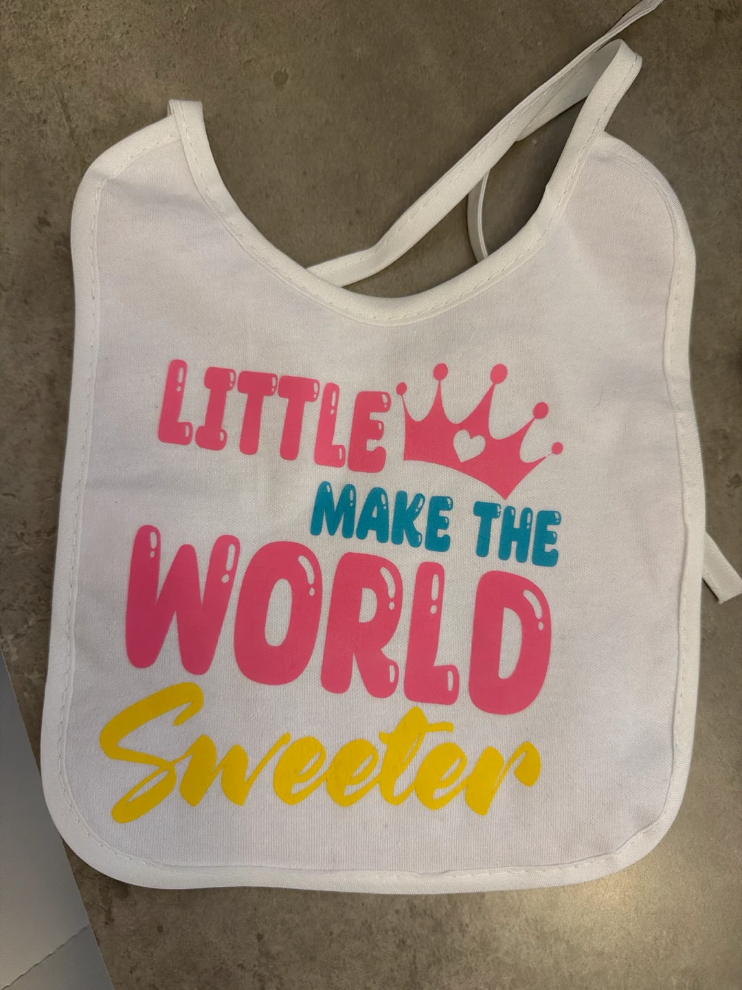 Little Make the World Sweeter Baby Bib