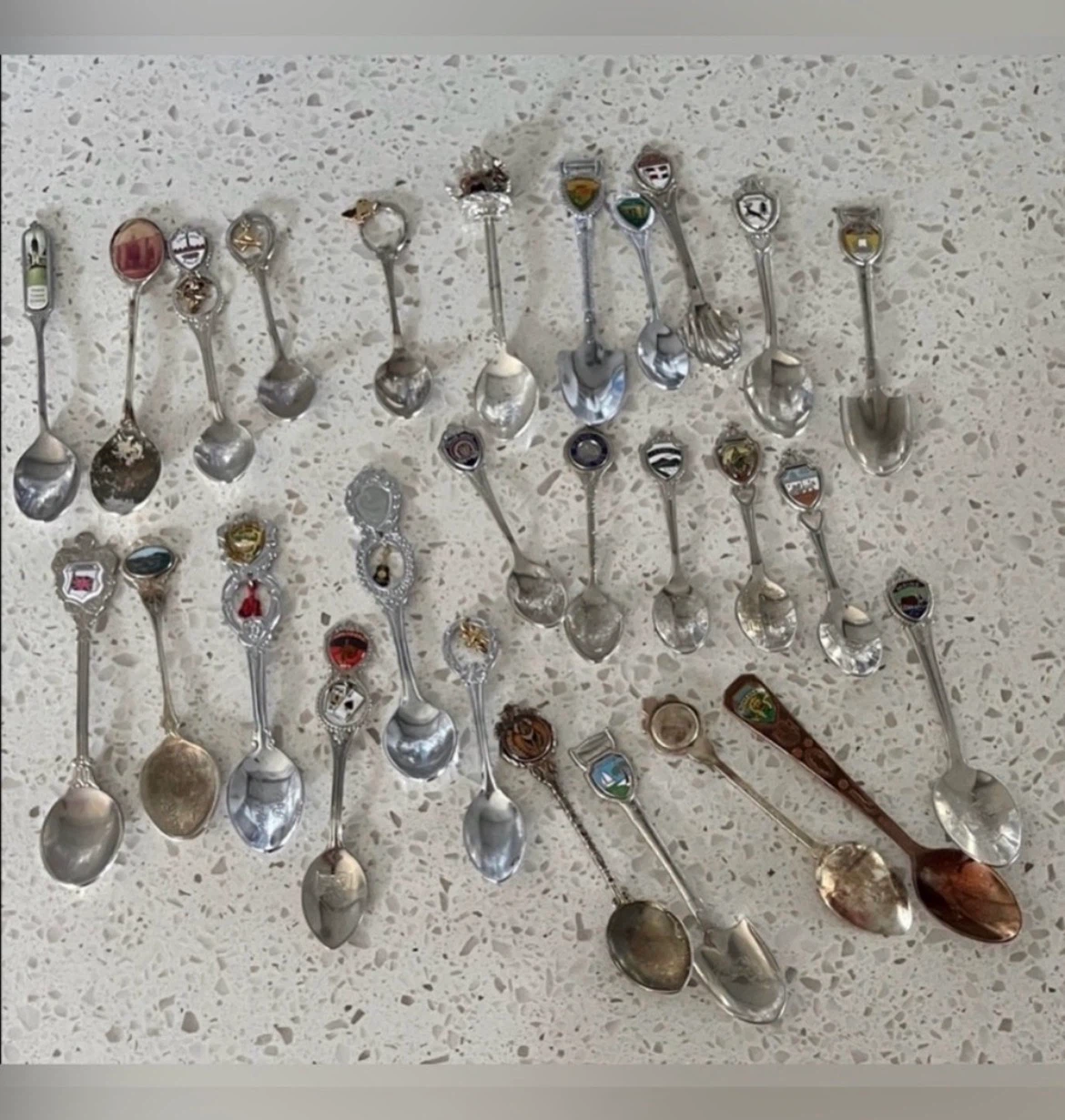 Large Collection of Vintage Souvenir Spoons