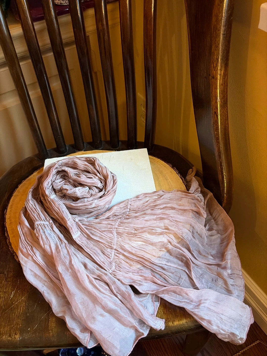 Pinky Taupe Crinkled Scarf - photo 4