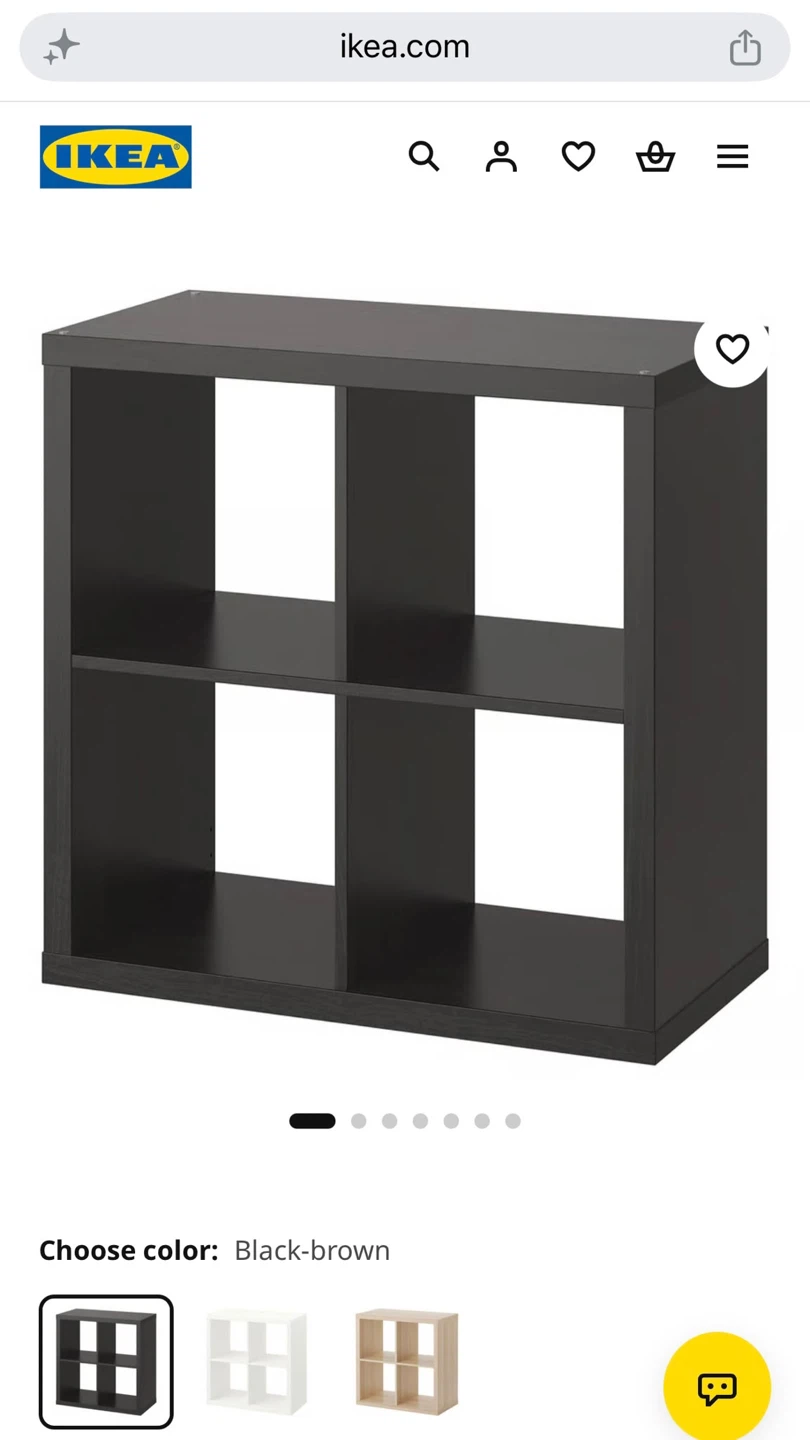 IKEA KALLAX Shelf Unit, Black-Brown