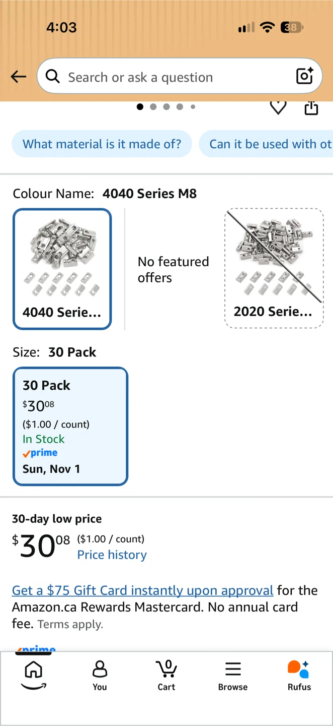 30 Pcs M8 Spring T-Slot Nuts for 4040 Extrusion - photo 2