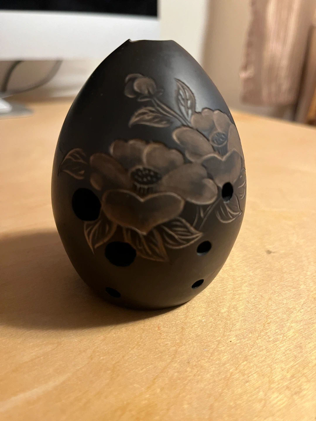 Ceramic Ocarina with Floral Design - photo 2