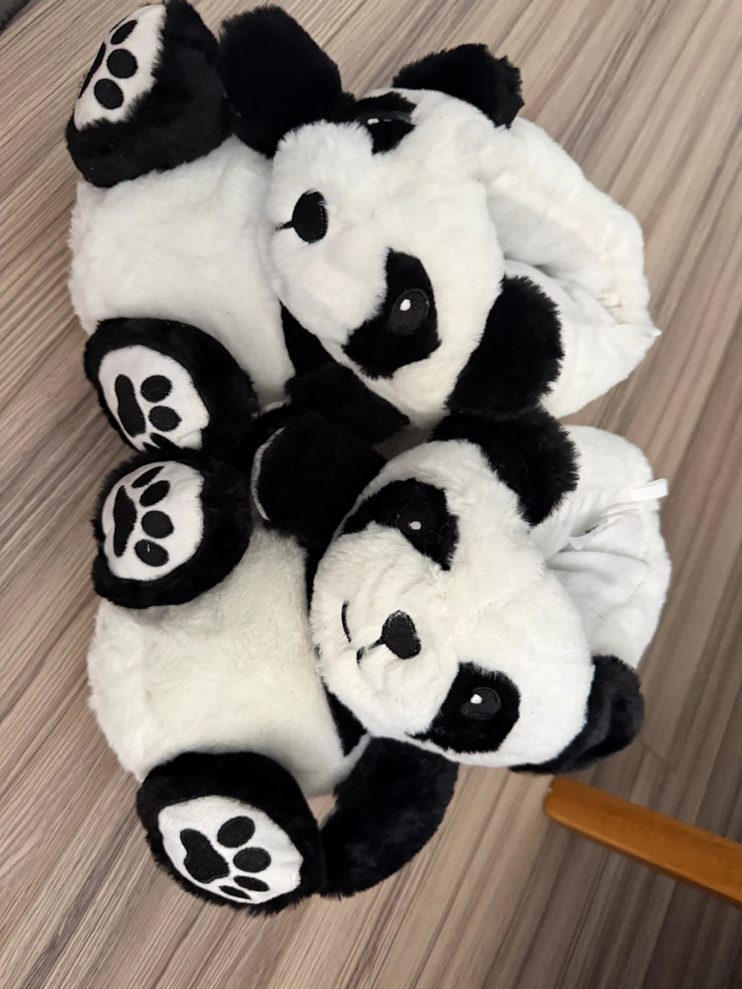 Plush Panda Slippers
