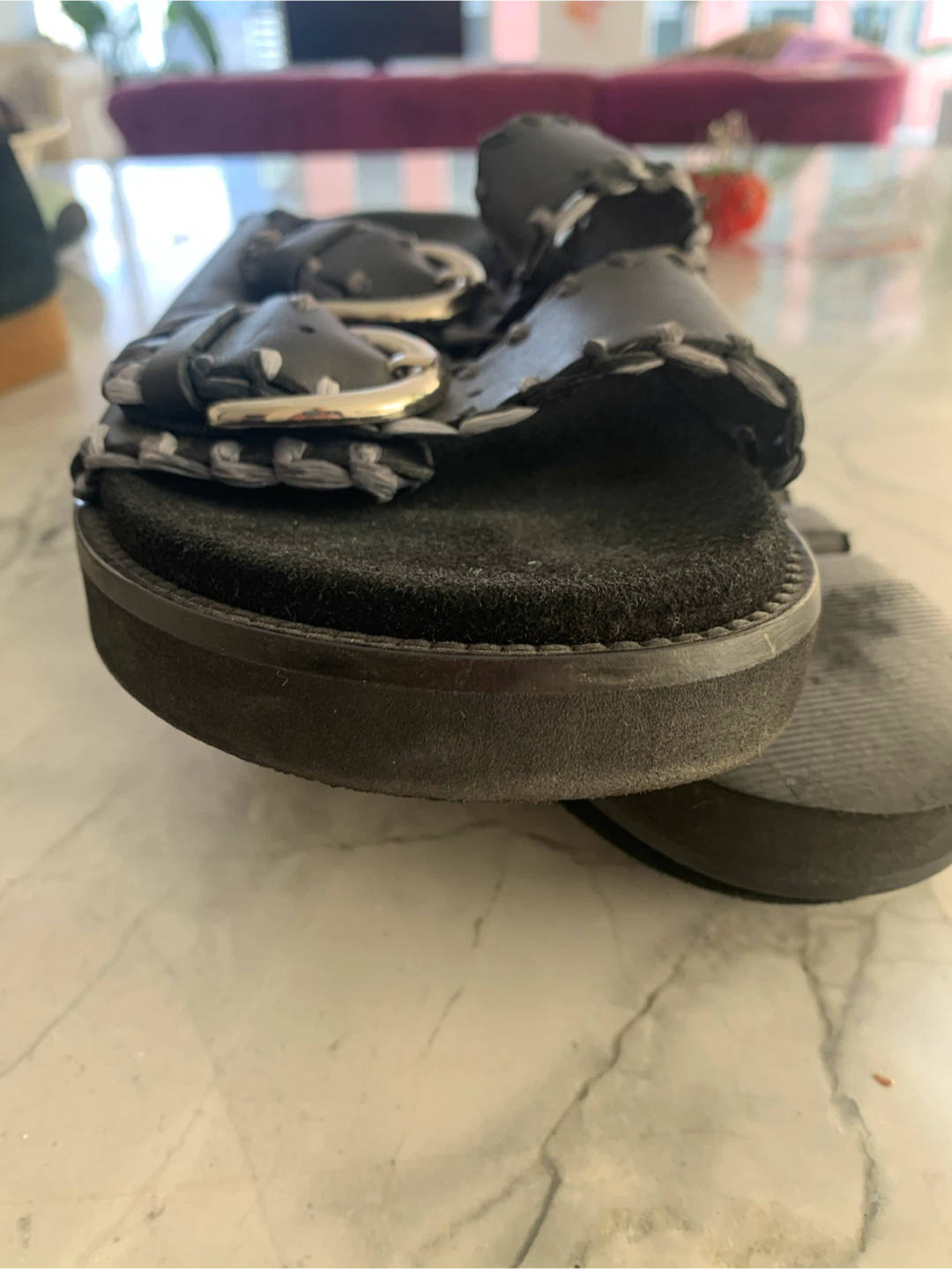 Men’s slides, Max mara weekender ABATE leather sandals - photo 4