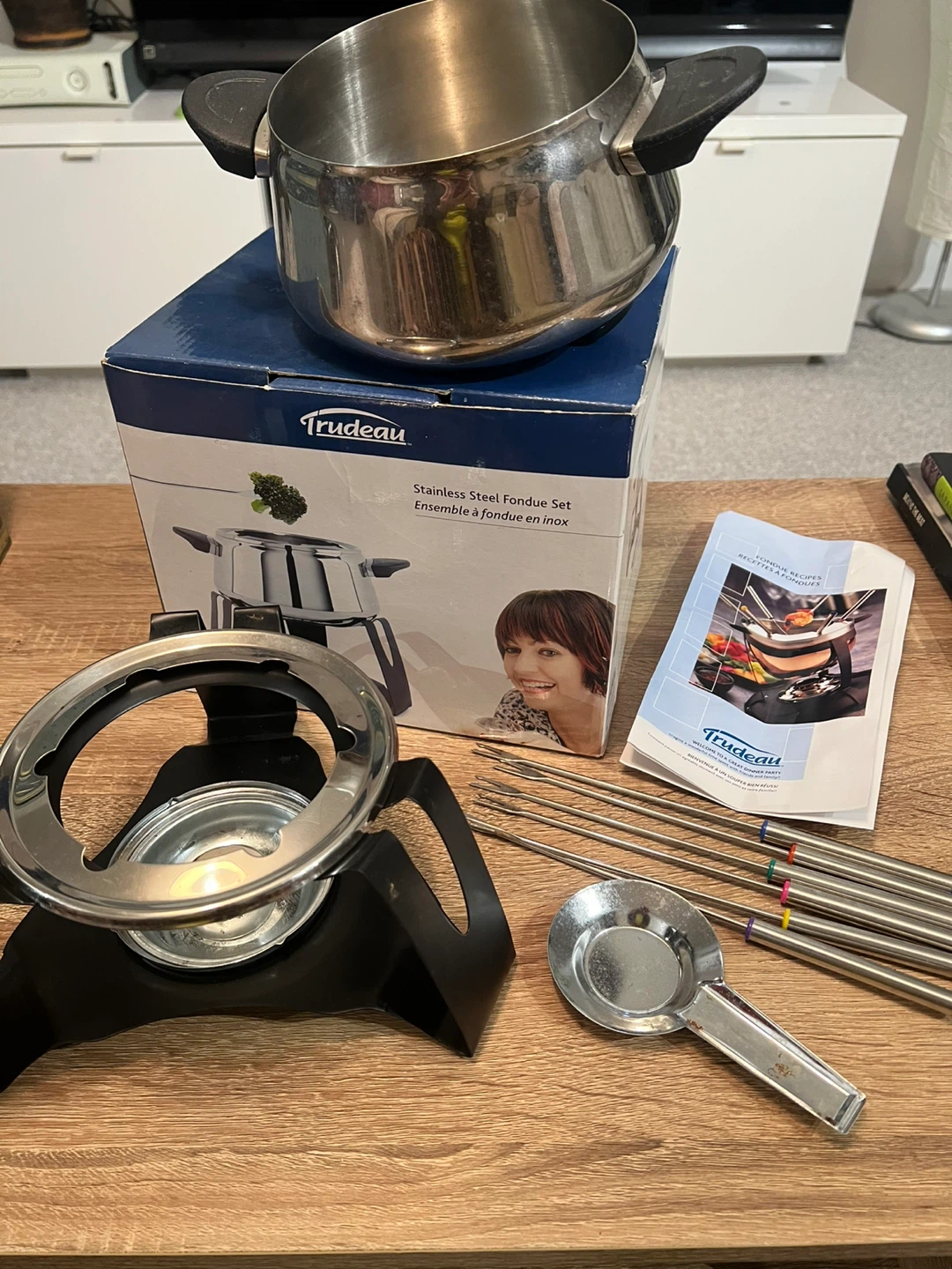Trudeau 10-Piece Stainless Steel Fondue Set