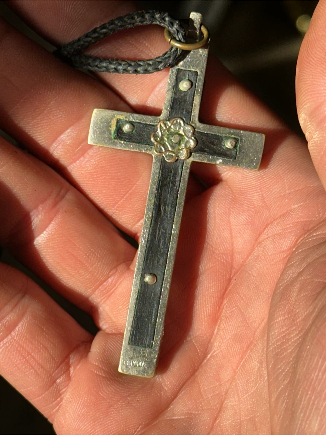 Antique 4" German Ebony Pectoral Crucifix Habit Cross - photo 3