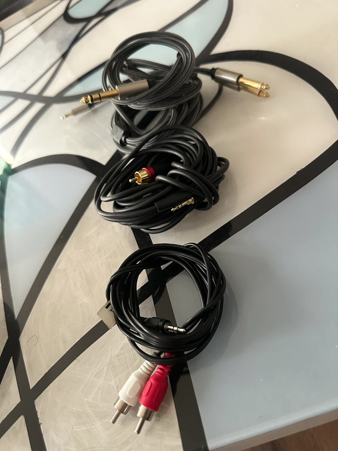 aux and stereo speaker cables 2 way splitter pro audio wires