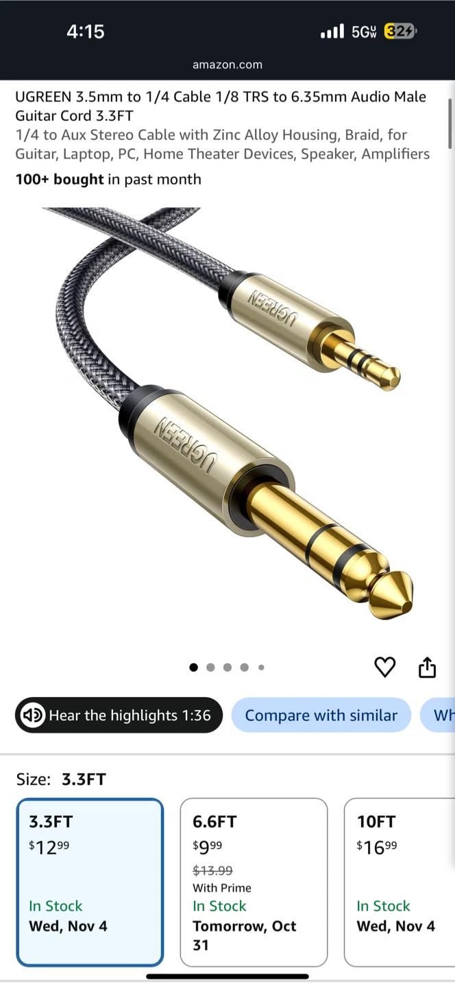 aux and stereo speaker cables 2 way splitter pro audio wires - photo 4