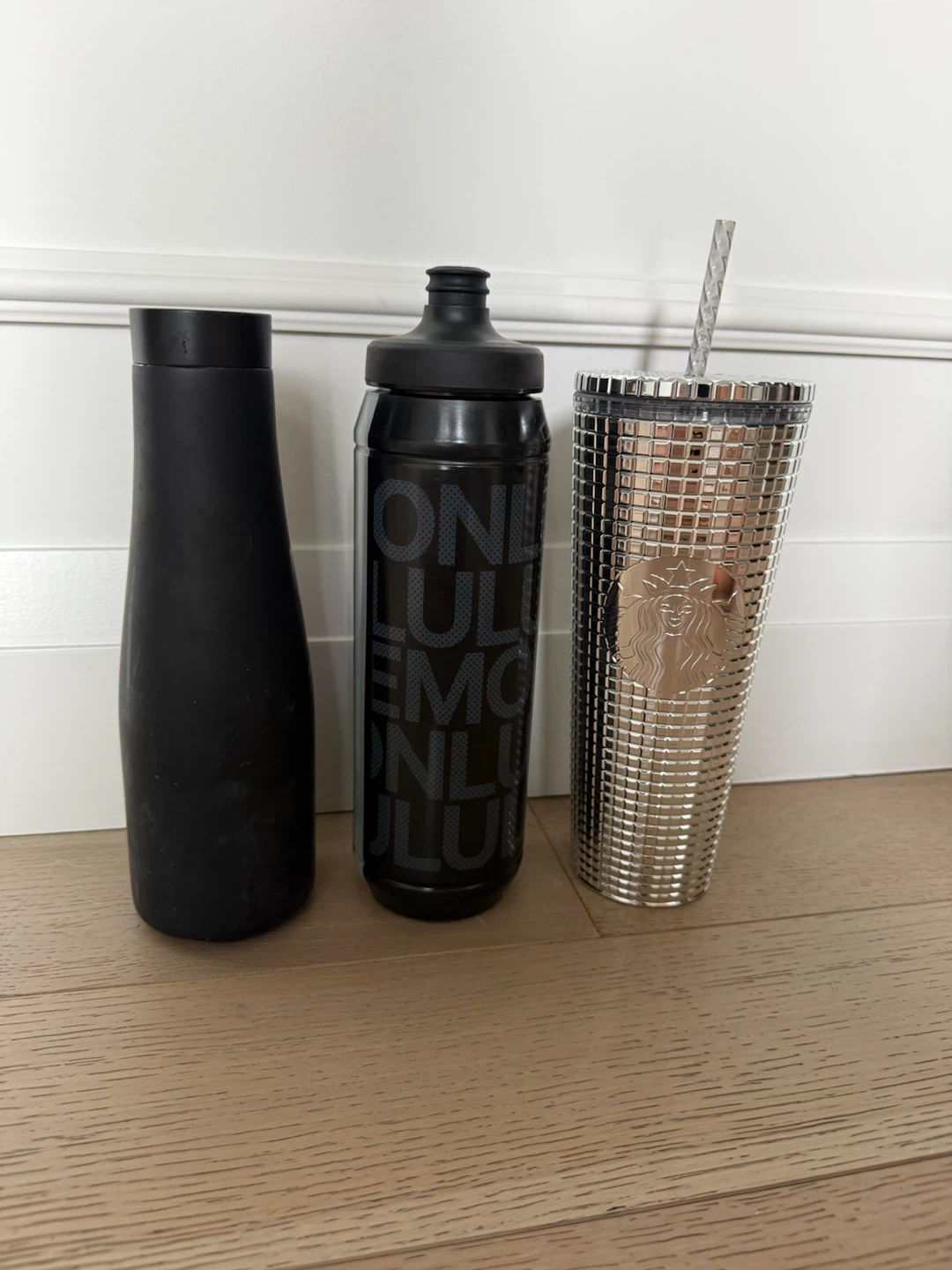 Starbucks tumbler & lululemon water bottles $30 for all