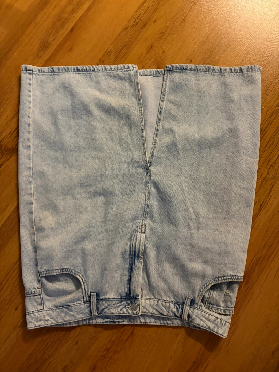 George Light Wash Denim Midi Skirt - photo 2