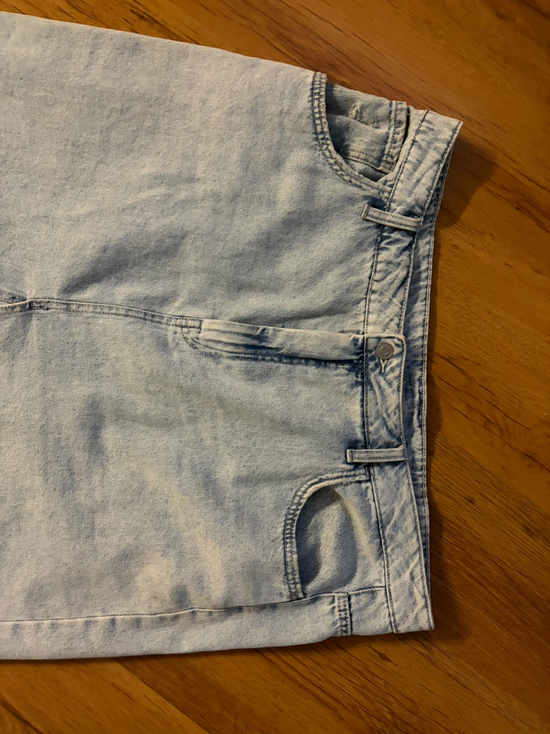 George Light Wash Denim Midi Skirt - photo 3
