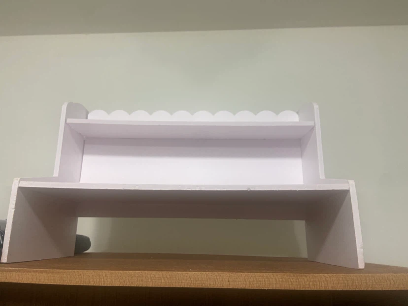 White Two-Tier Countertop Shelf