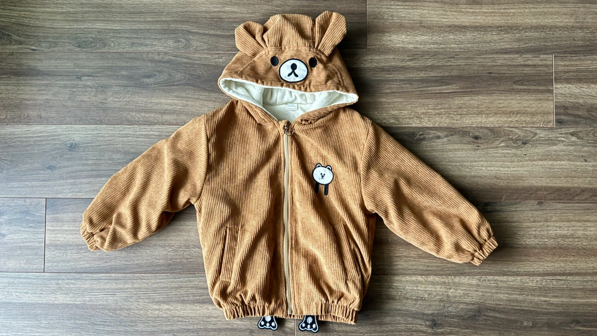 Rilakkuma corduroy bear hoodie