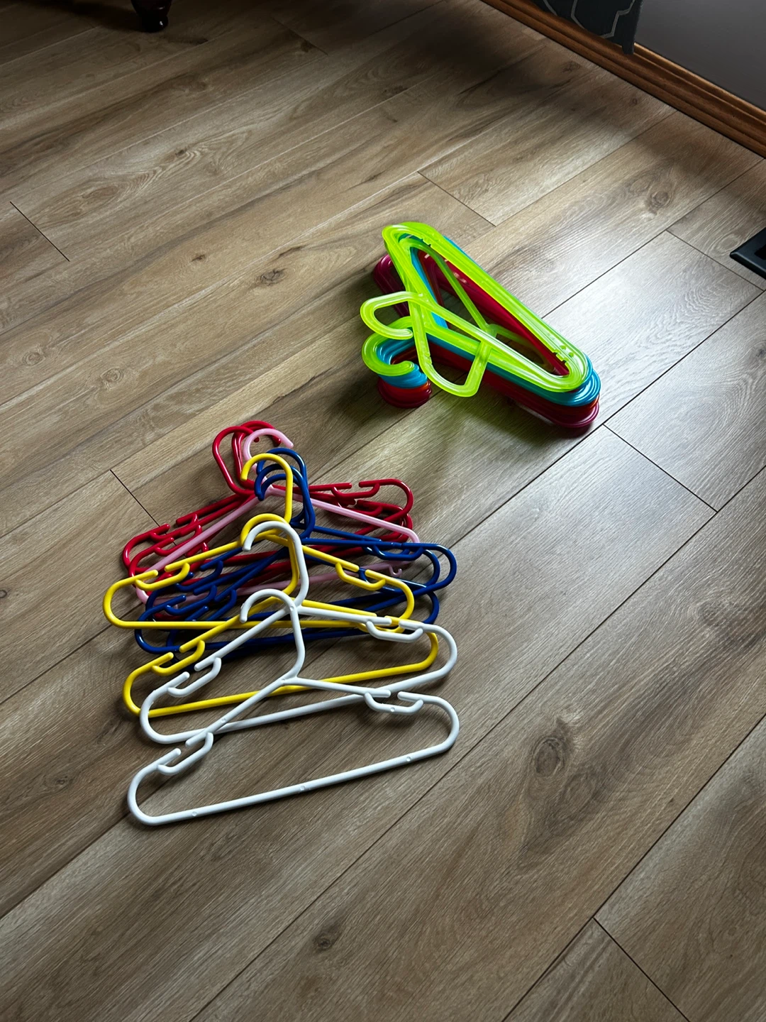 Assorted Plastic Kids Clothes Hangers