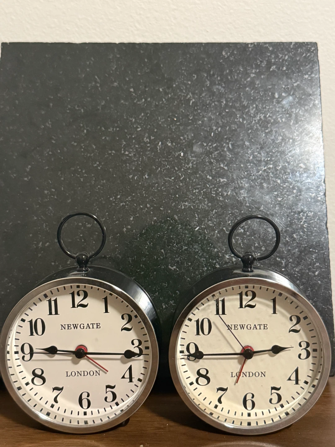 Newgate London Pocket Watch-Style Alarm Clocks (Pair)