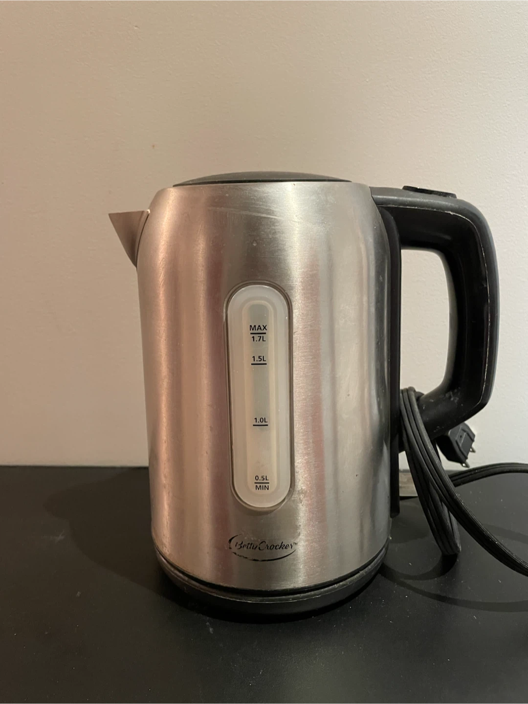 Betty Crocker 1.7L Stainless Steel Electric Kettle