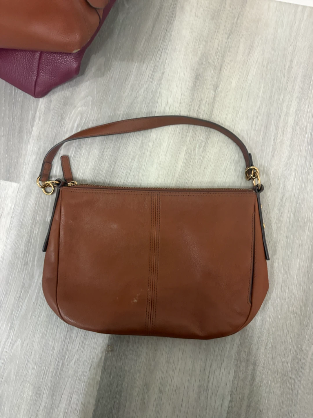 Fossil Brown Leather Shoulder Bag - photo 2