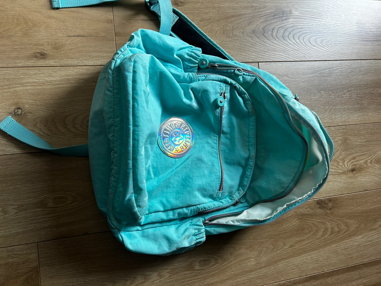 Kipling turquoise backpack - photo 3