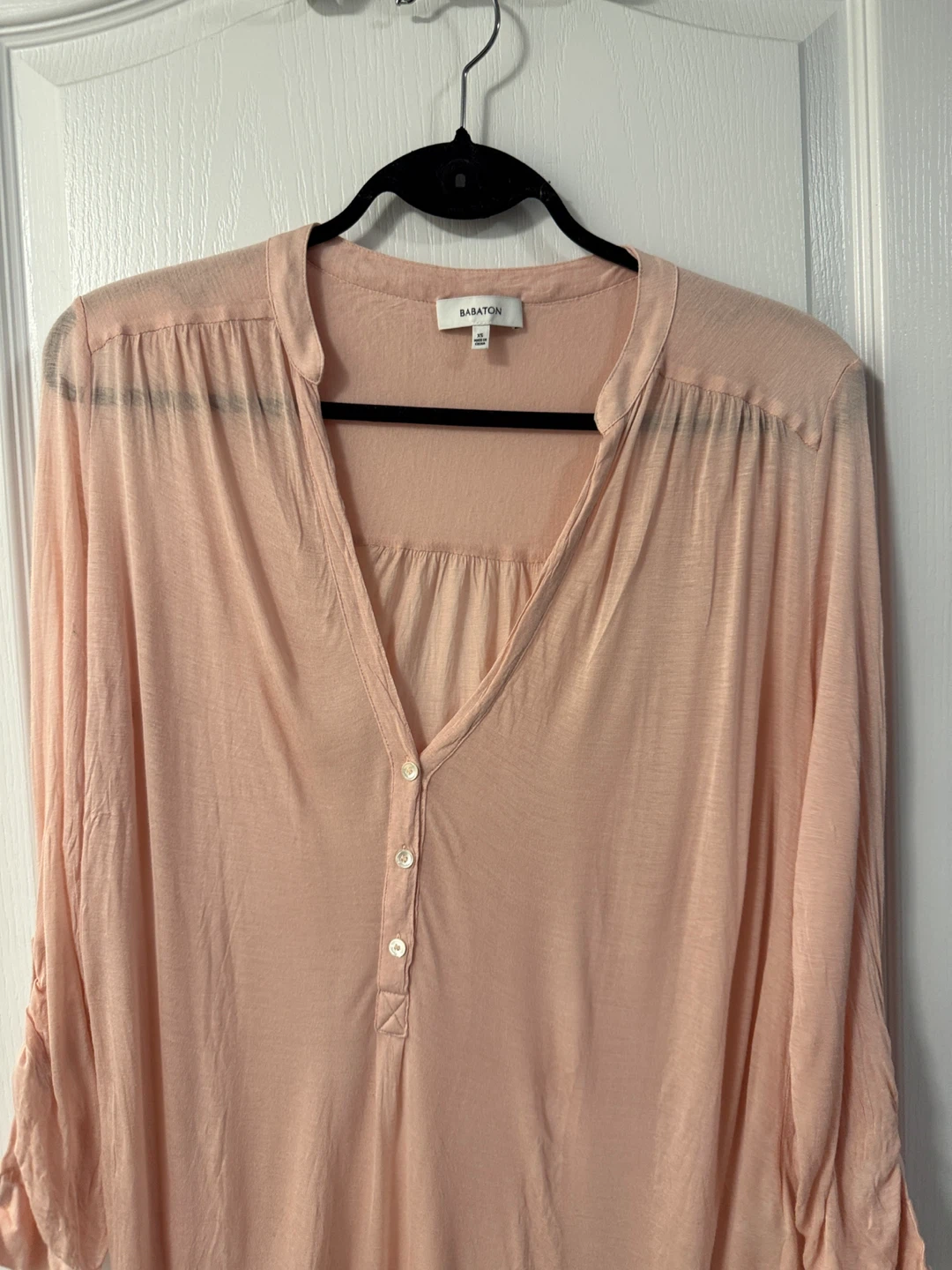 Aritzia Babaton Pink Button-Down Shirt - photo 2