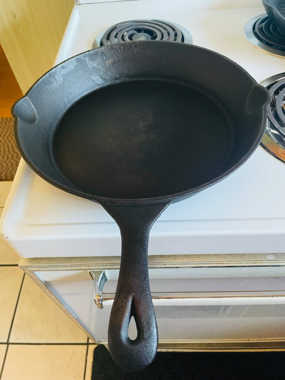 Two cast iron pans