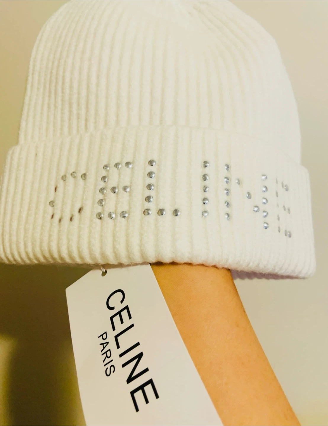 Celine Rhinestone Beanie brand New