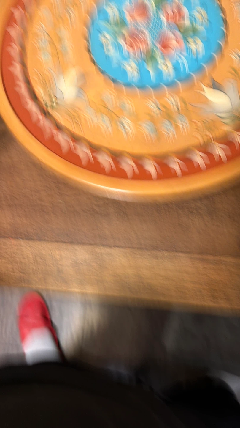 Hand-painted folk art wooden tray - photo 2