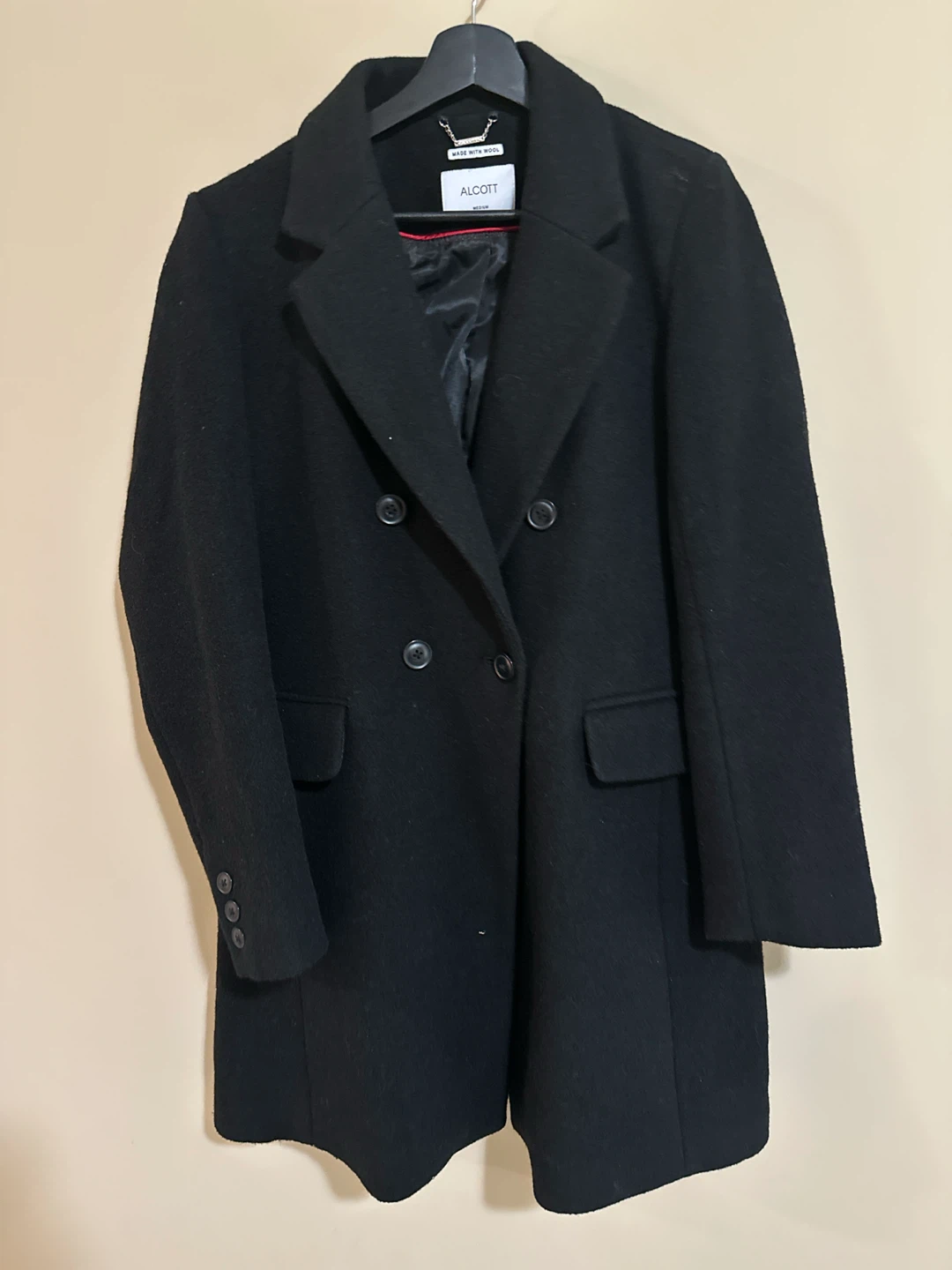 Alcott Black Wool Blend Coat women