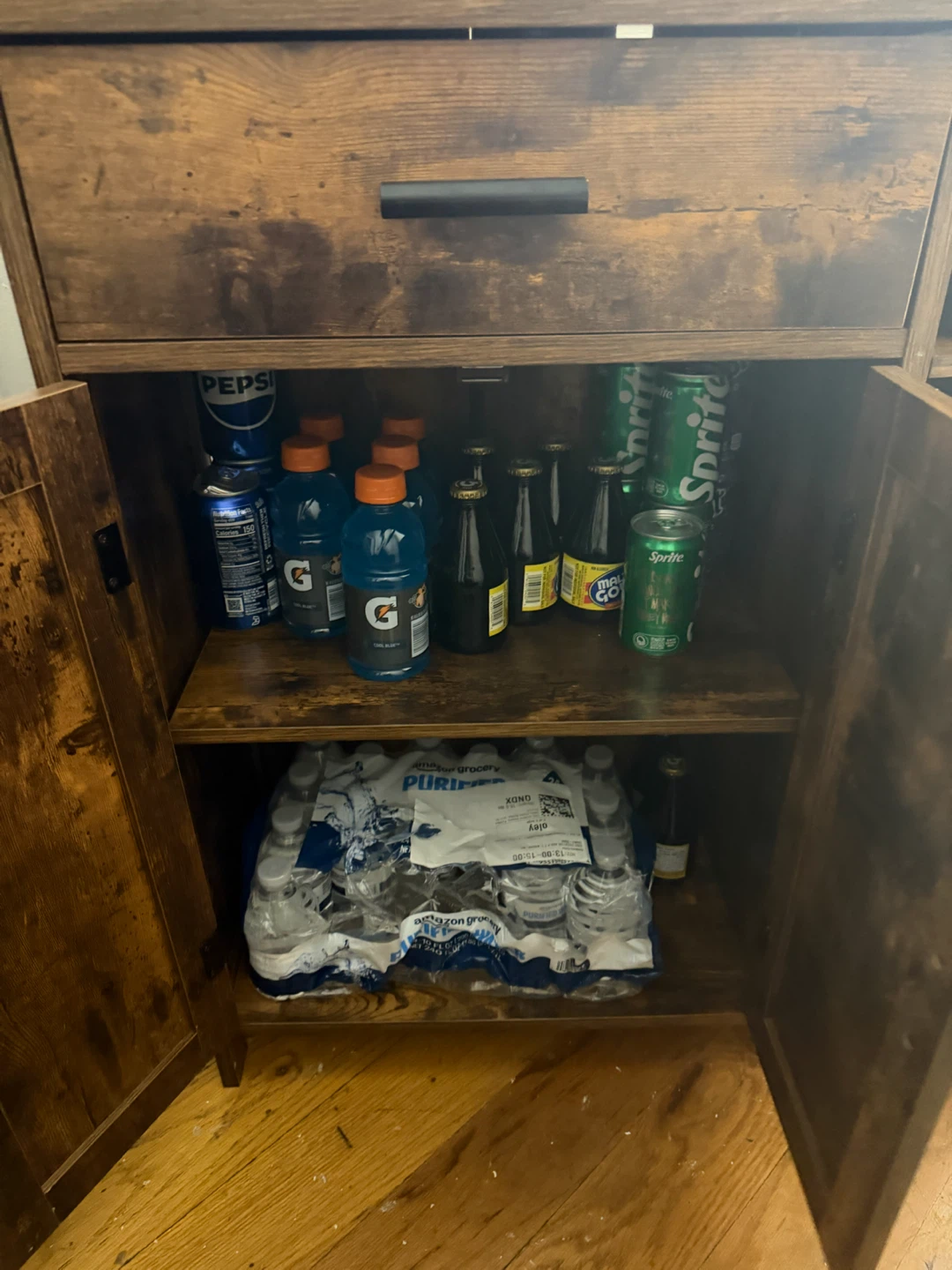 Rustic Wood Kitchen Storage Cabinet - photo 2