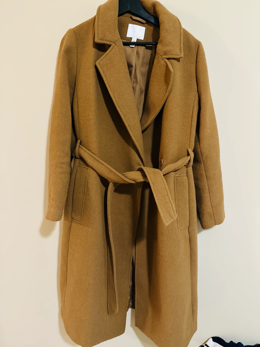 H&M Camel Belted Coat