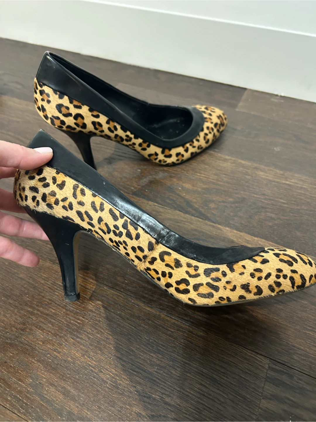 REAL CALF HAIR size 8.5 Franco Sarto Leopard Print Heels - photo 2