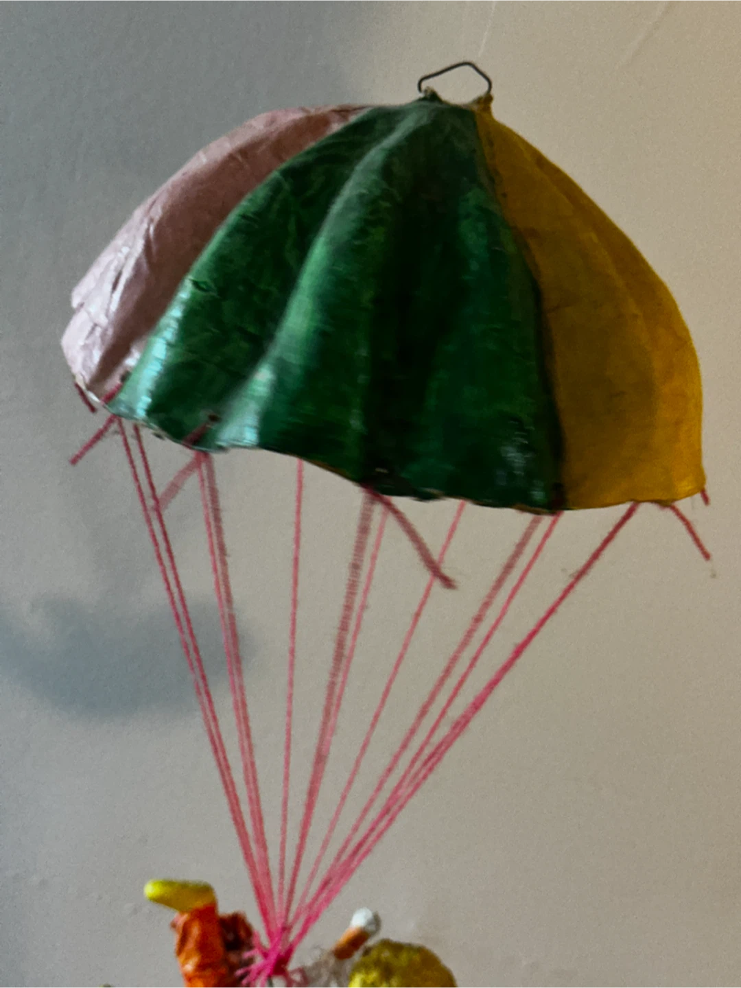 Vintage Mexican Folk Art  Paper Mache Parachute Clown - photo 5