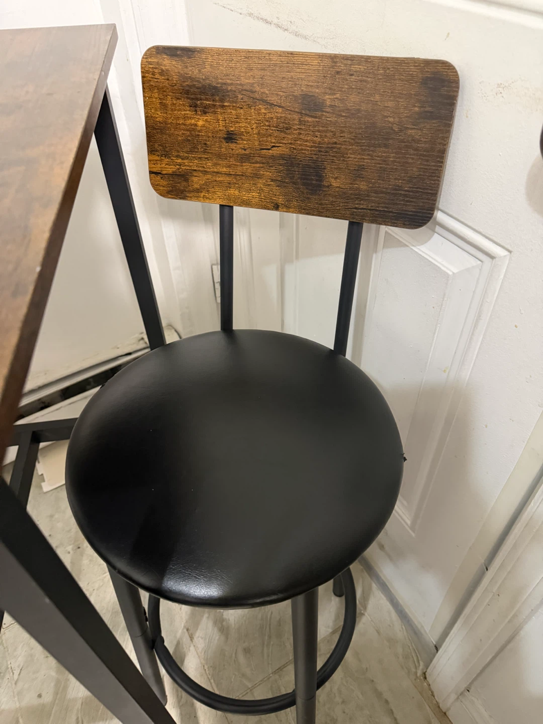 Industrial Style Pub Table with 2 Stools - photo 2