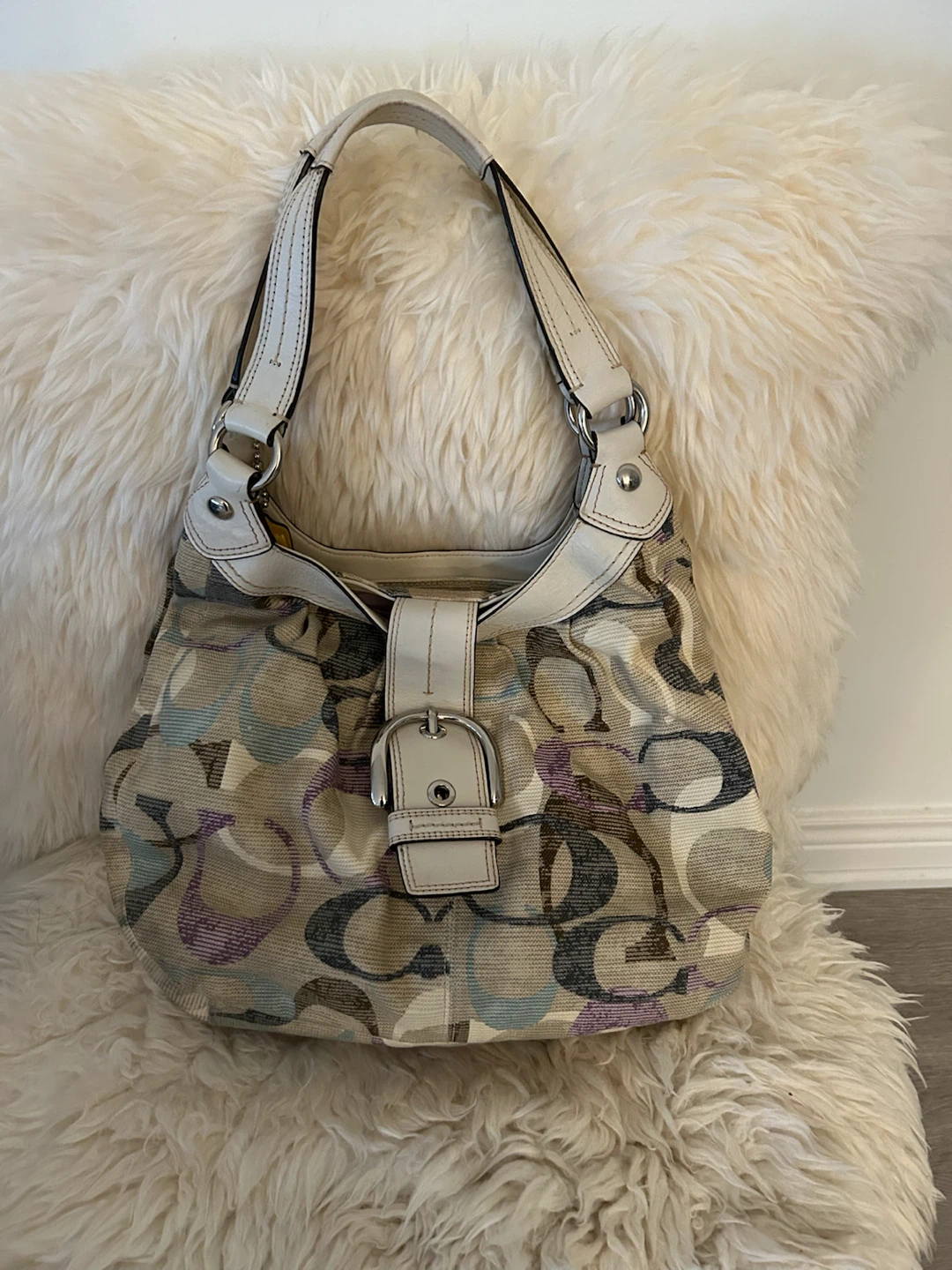 Coach Signature Multi-Coloured Hobo Bag