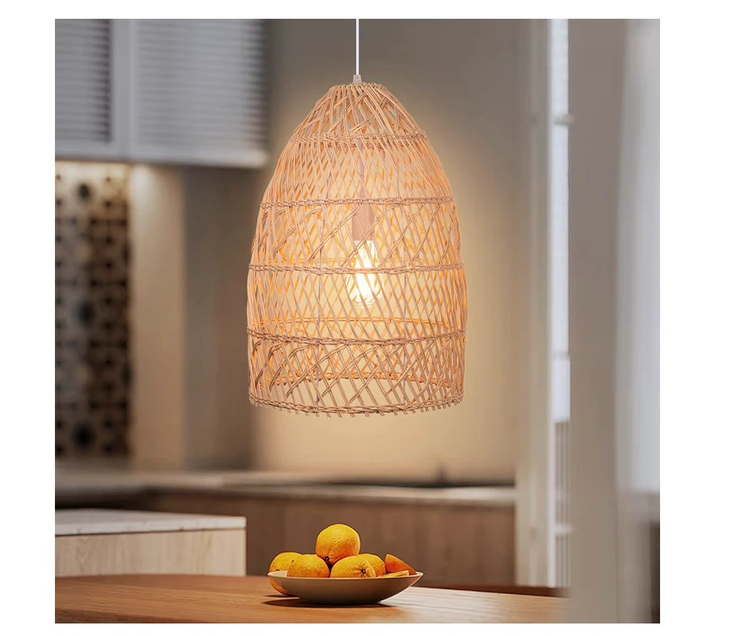 Woven Rattan Pendant Light Fixture
