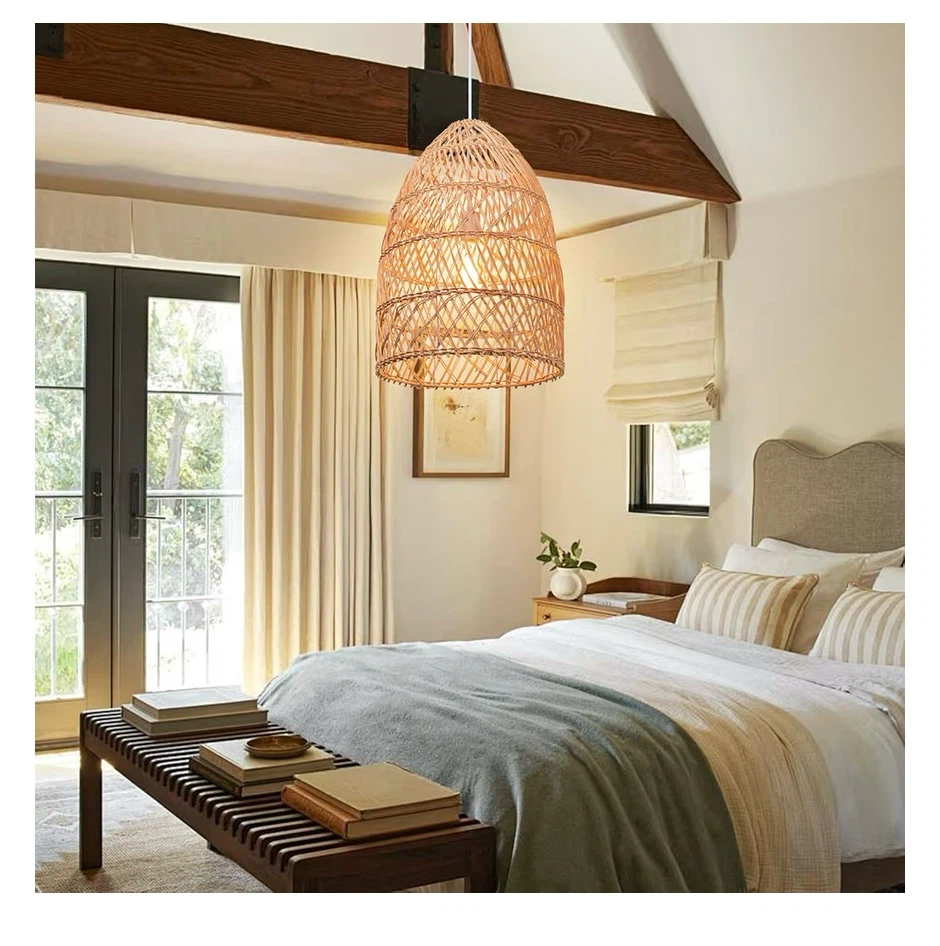 Woven Rattan Pendant Light Fixture - photo 2