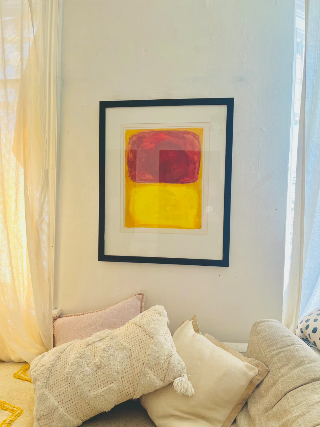 Abstract Wall Art with Black Frame - photo 3