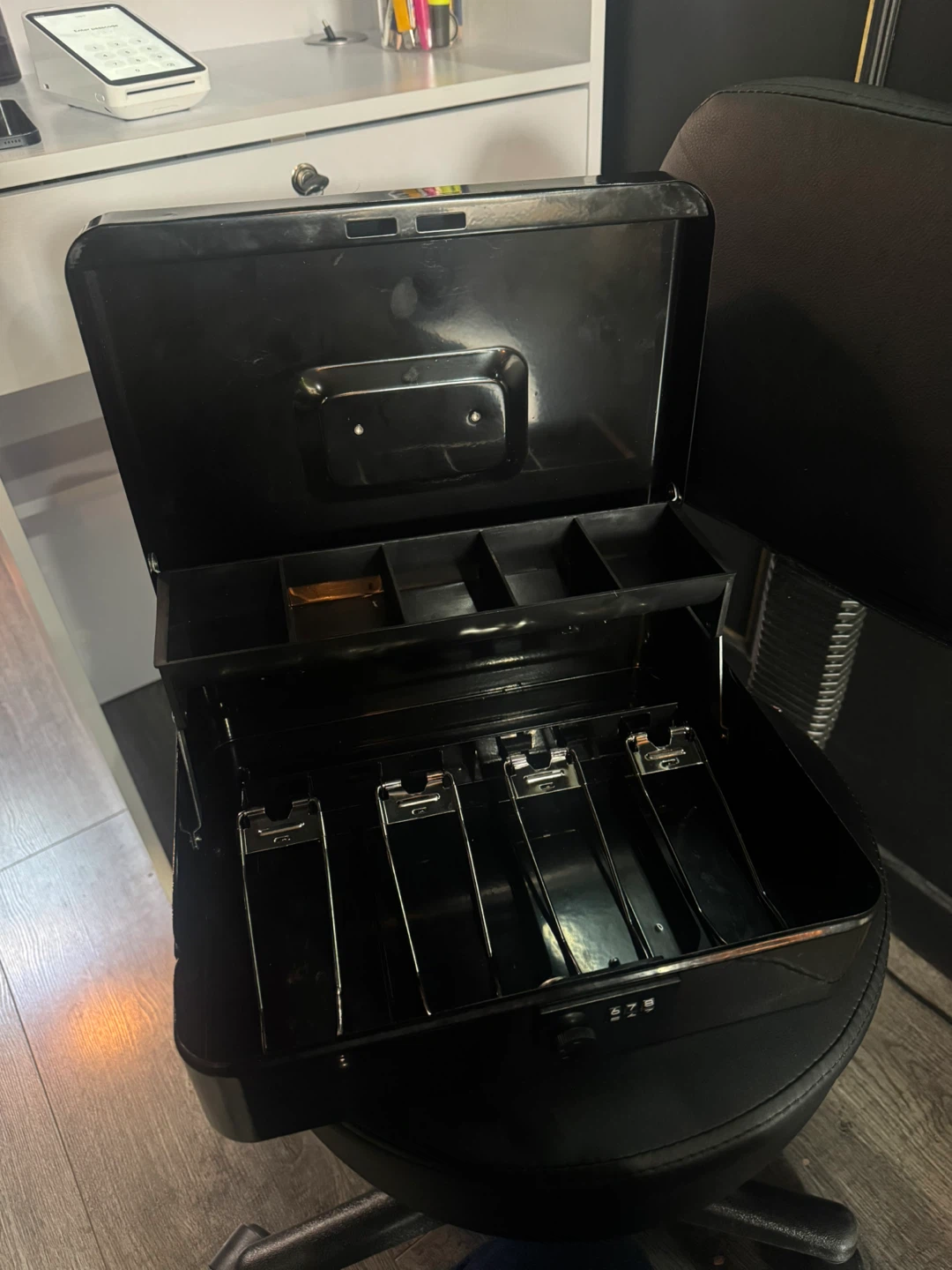 Black Steel Cash Box with Combination Lock - photo 2
