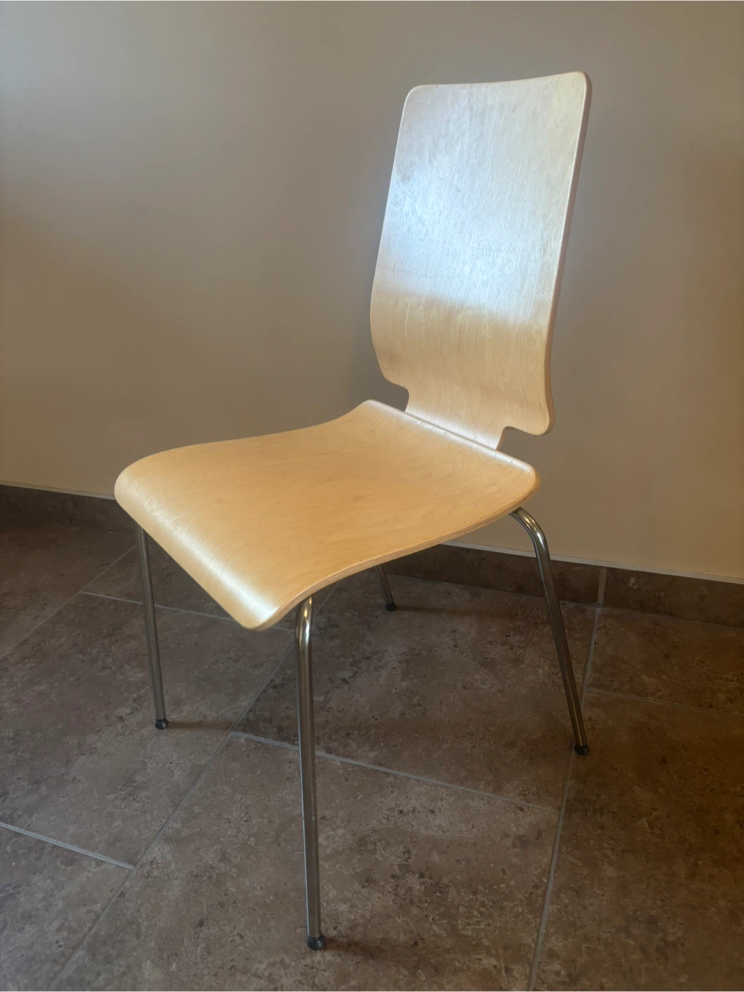 IKEA "Gilbert" Chair by Carina Bengs – Molded Birch & Chrome - photo 2