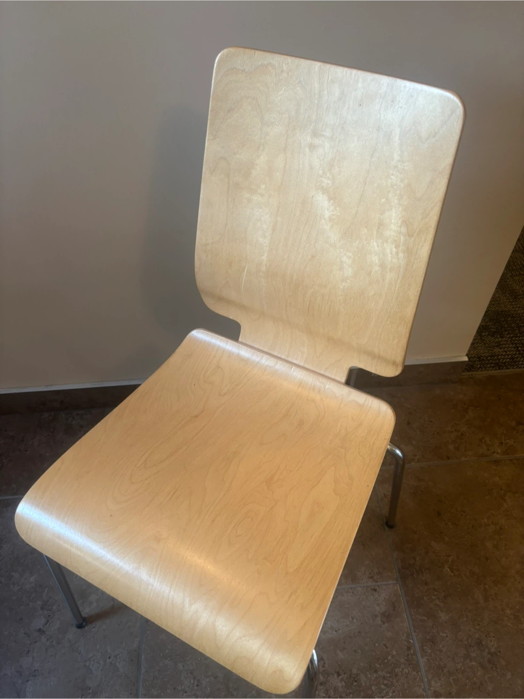 IKEA "Gilbert" Chair by Carina Bengs – Molded Birch & Chrome - photo 3