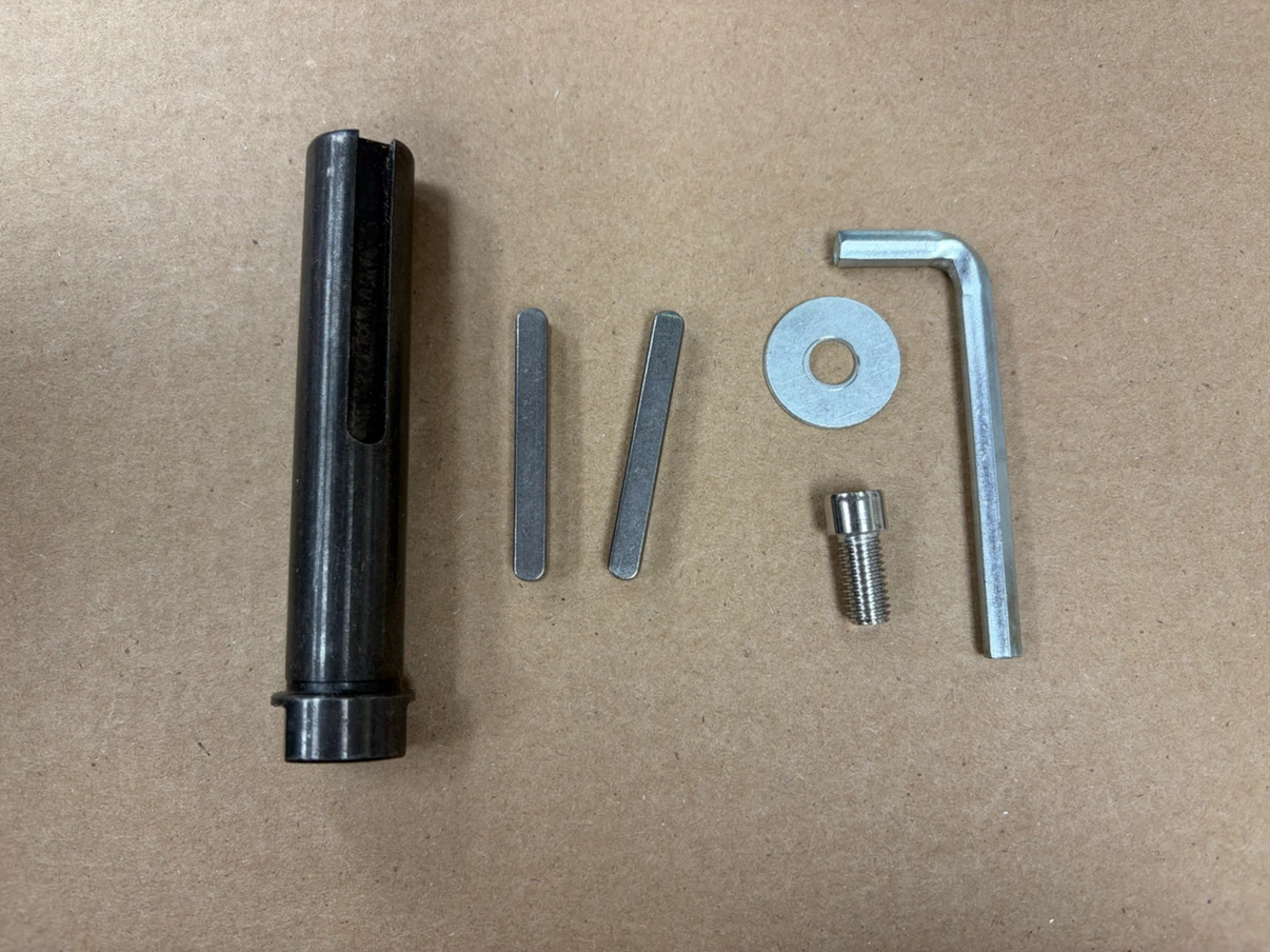 Drive shaft extension with hardware
