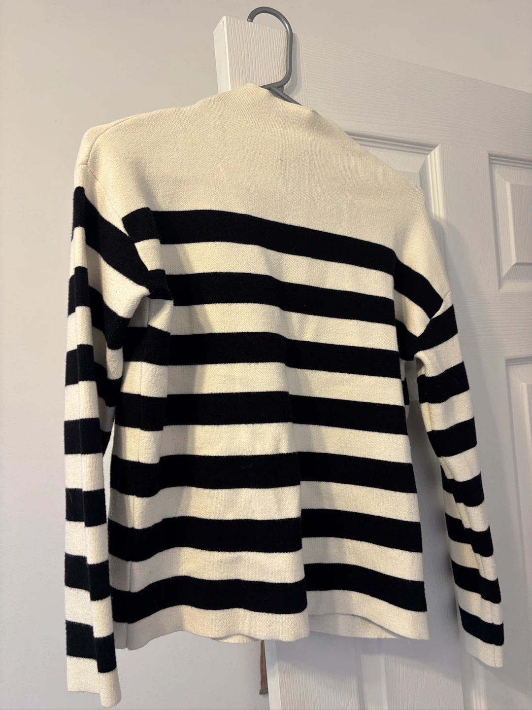 Nicole Miller  Striped Mock Neck Sweater