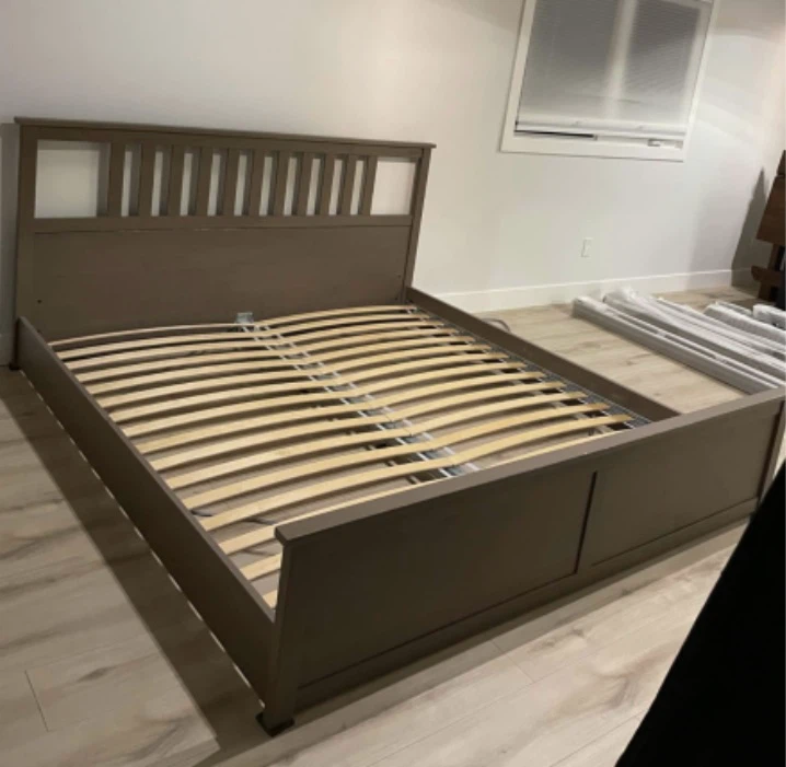 Deliver food condition queen bed frame