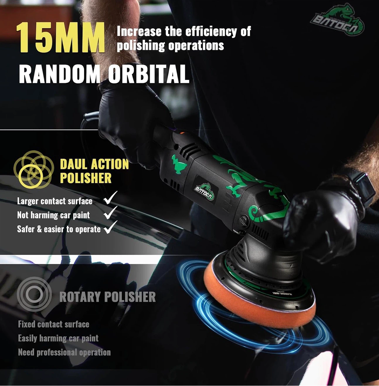BATOCA 2026 Pro Dual Action Car Polisher 1100W - photo 3