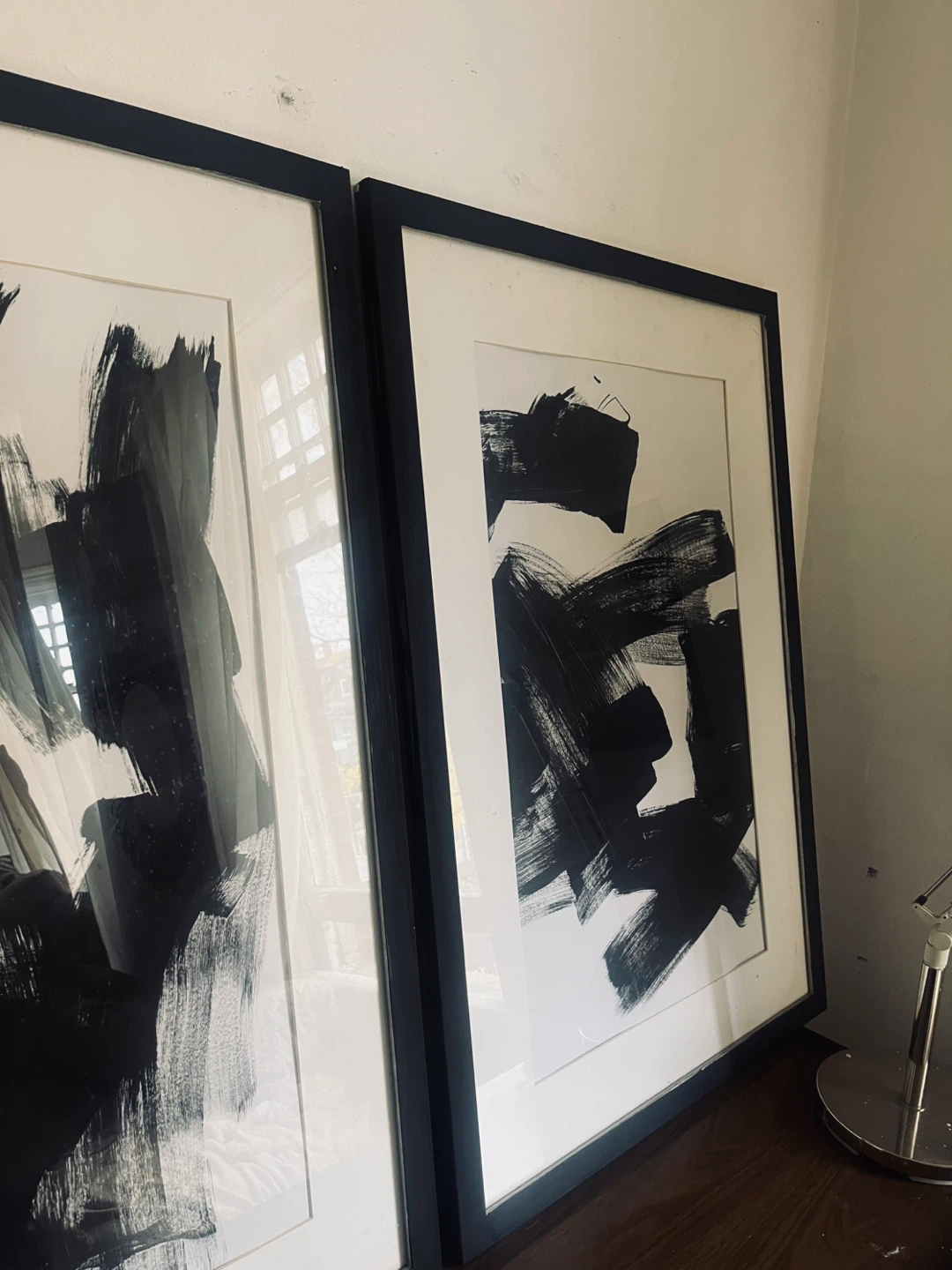 XL Set of Two Framed Abstract Wall Art Pieces - photo 3