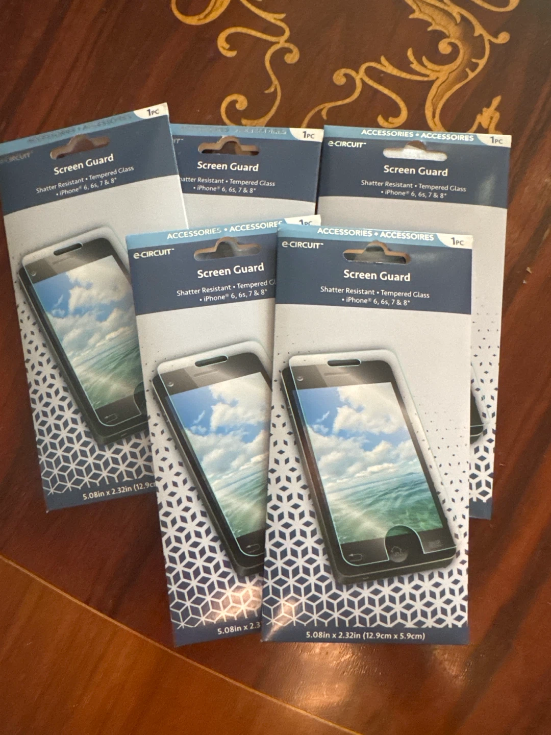 5 for $5 e-Circuit Tempered Glass Screen Guards