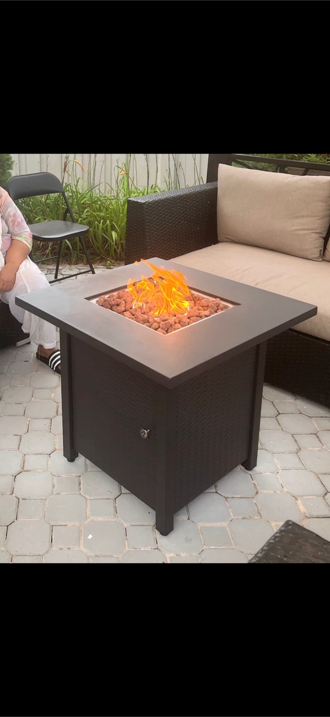 Square Propane Outdoor Fire Pit