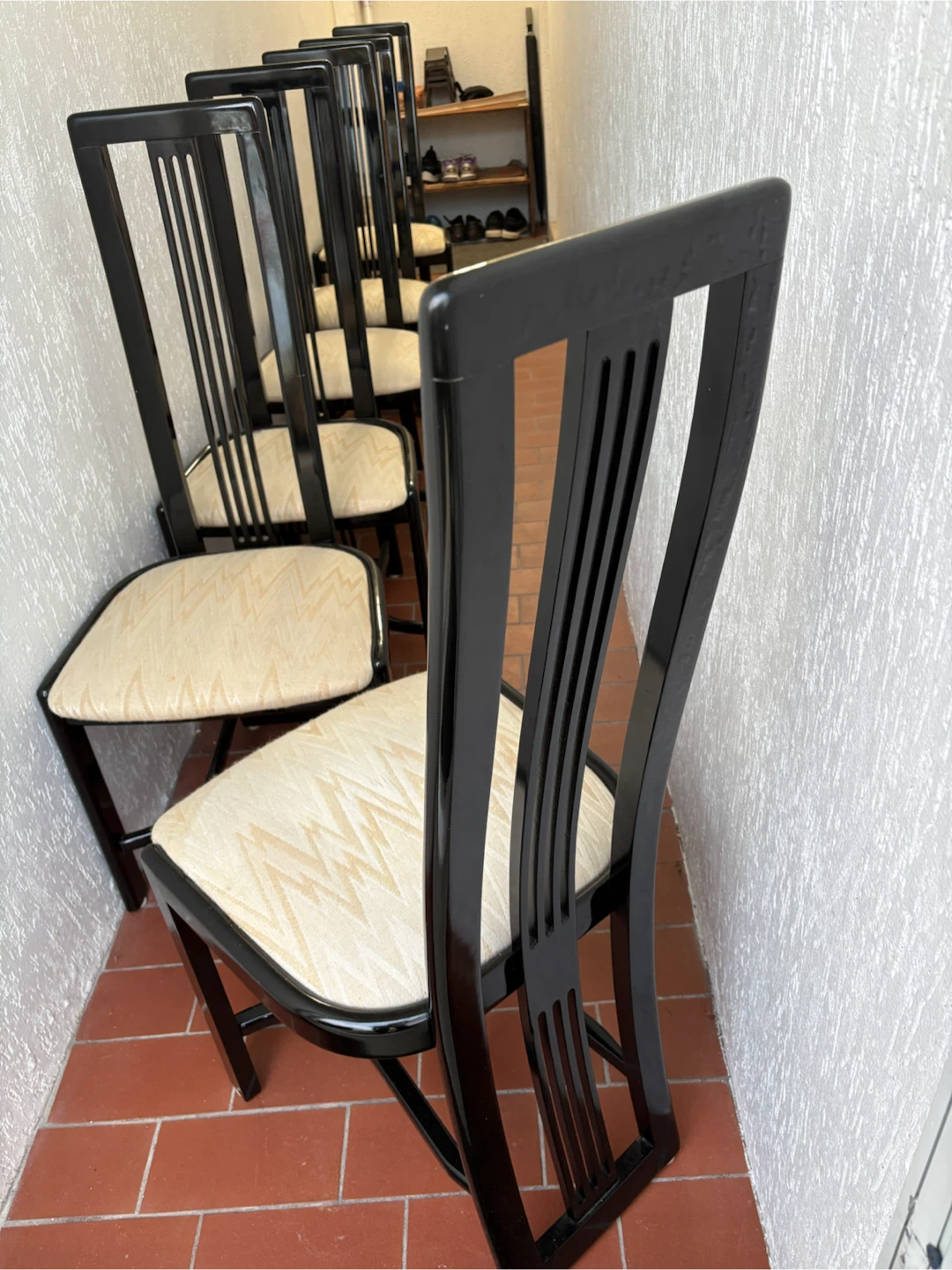 Set of 6 Black Dining Chairs - photo 2