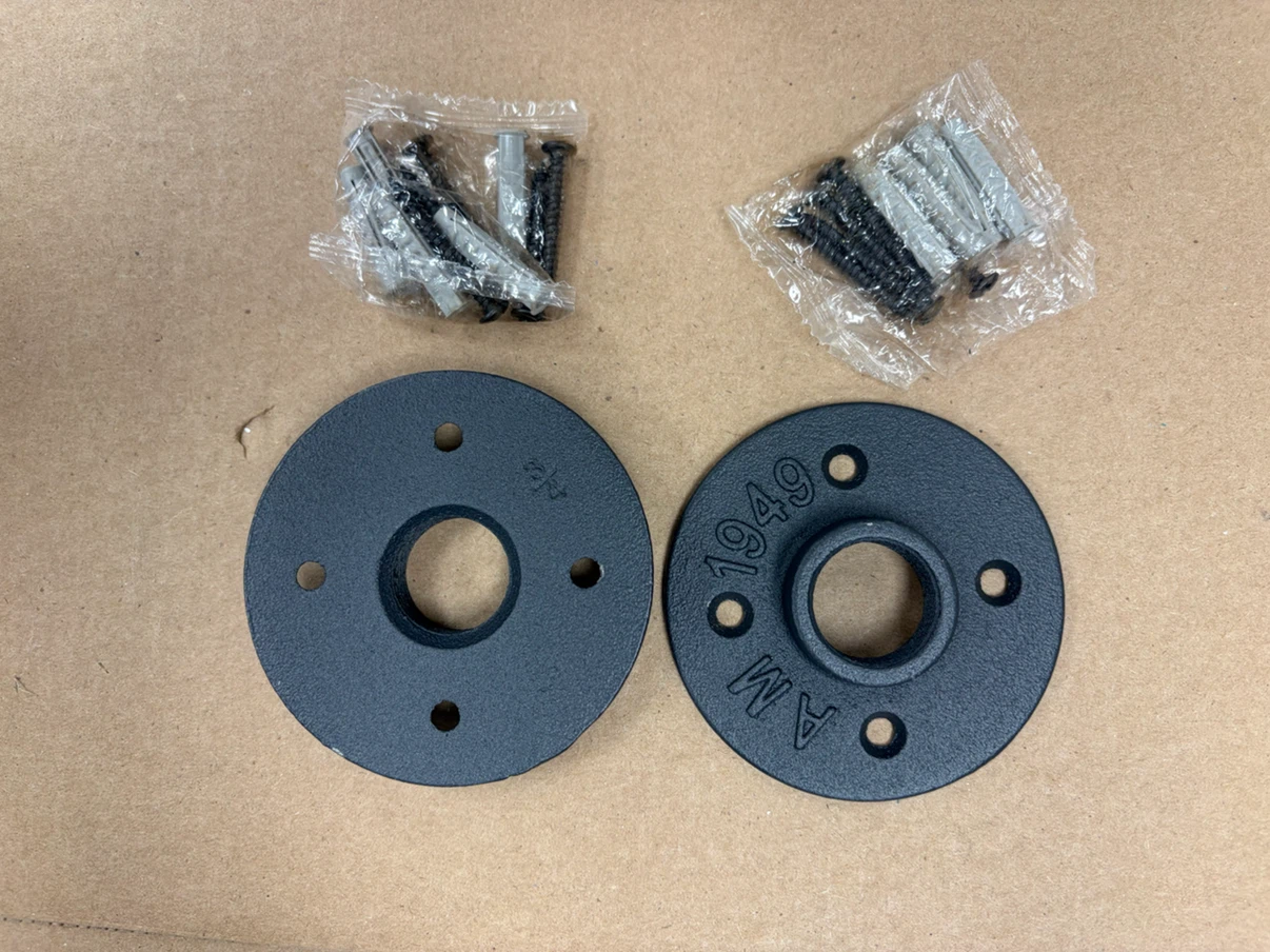 2 Industrial Pipe Floor Flanges - photo 2