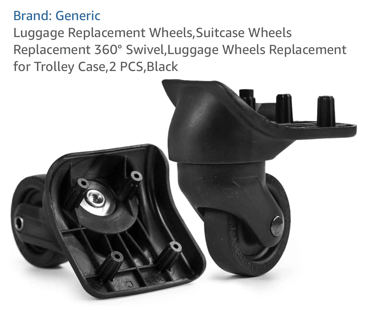6Pack Luggage Replacement Wheels 360 Swivel - photo 3